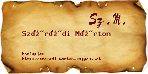 Szórádi Márton névjegykártya