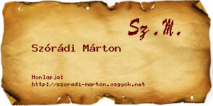 Szórádi Márton névjegykártya